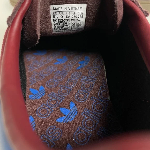 Adidas Handball Spezial Night Red Blue Shadow Red Shoes IF9530 Men's Size 9.5 - Picture 7 of 7